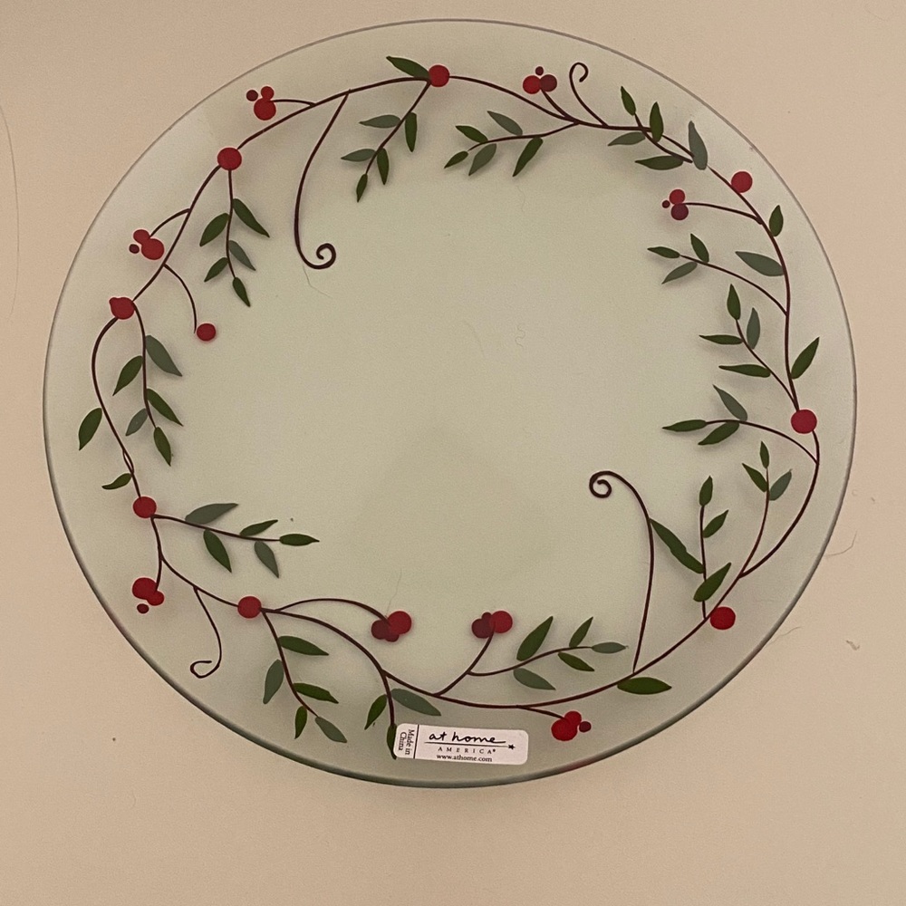 1 NIB - Holiday Serving Platter - Winter Sprig